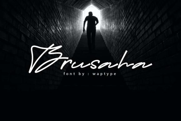 Brusaha Display Font for Web Design