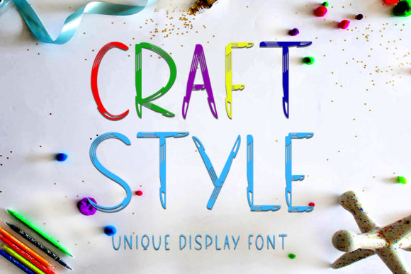 Craft Style Display Font for Web Design