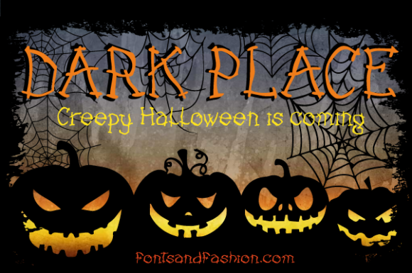 Dark Place Font for Spooky Branding Projects