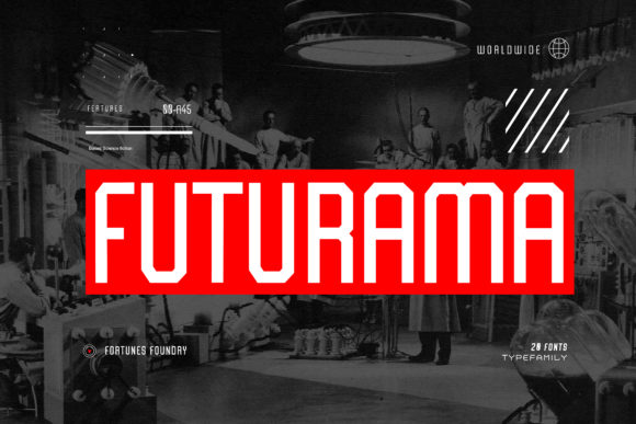 Futurama Display Font for Editorial Design