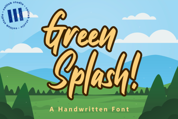 Green Splash: A Handwritten Font for Editorial Elegance