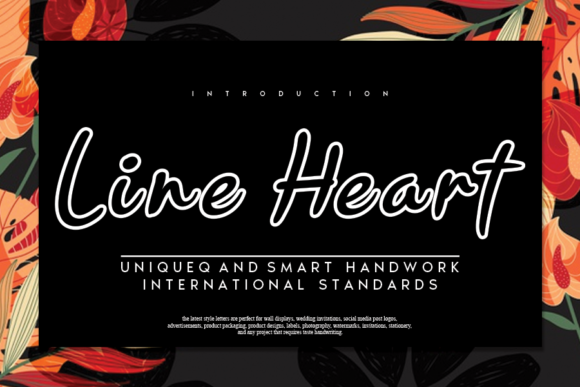 Line Heart: A Display Font with Emotional Depth