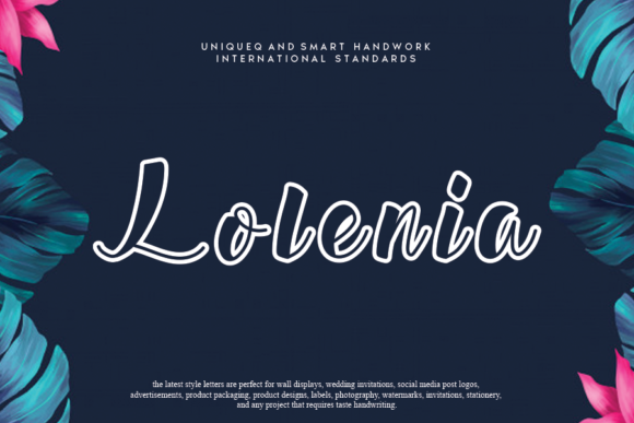 Lolenia: A Beautiful Display Font for Business Branding